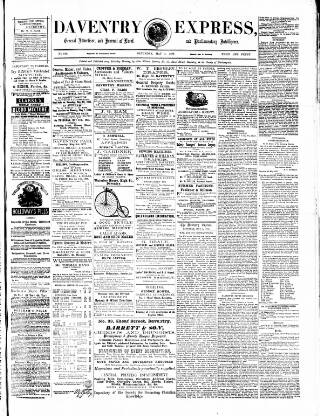 cover page of Daventry and District Weekly Express published on May 5, 1877